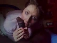 My ally's cheating MILF slutwife likes to engulf my black monster jock.
